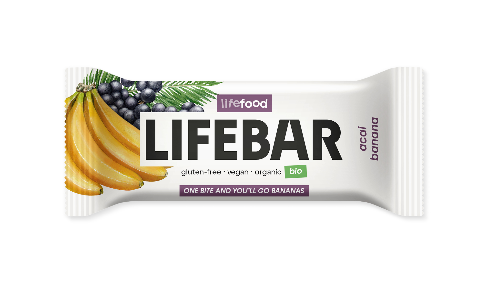 Lifefood Lifebar acai banane s.gluten bio & raw 40g